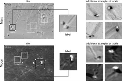 A Labeled Image Dataset for Deep Learning-Driven Rockfall Detection on the Moon and Mars